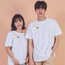 키밍 WOW 토끼 여자셔츠 하얀색맨투맨 20대커플티