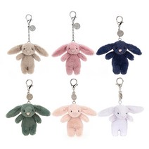 젤리캣 열쇠고리 바쉬풀 버니 가방 악세사리 토끼인형 키홀더 백 펜던트, 튤립, 튤립