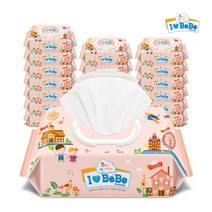 아이러브베베 피치 유아물티슈 캡형, 100매, 20팩