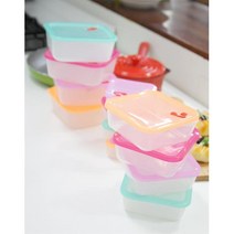 이유식 냉동밥 과일 보관 밀폐용기 밥팩 실리콘용기 예쁜반찬통, 중/핫핑크, 1개