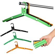 접이식 캠핑 옷걸이 캠핑행어 행거 휴대용 여행용, 블랙