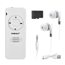 MP3 휴대용 학생 플레이어 3.5mm 이어폰 무손실 사운드 음악 미디어 미니 TF 카드 재생기 지원, [01] 128MB TF card