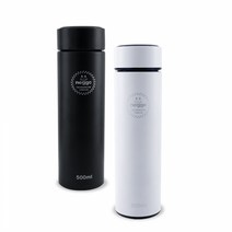 NEGGO 스마트 온도 텀블러 500ml, 쿠팡 화이트