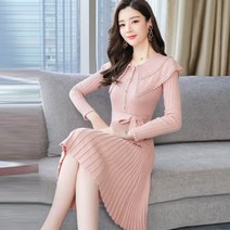 가바바 여성 원피스 보호 본능 자극 니트소재 겨울 데일리 롱원피스 G26644
