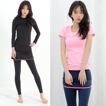 여자 한줄 요가 스포츠 9부 치마 레깅스