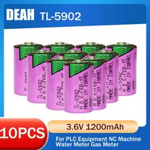 10pcs 3.6V 원래 TADIRAN TL-5902 1/2AA ER14250 SL350 CNC 기계 PLC 장비에 대 한 기본 리튬 배터리, 한개옵션0