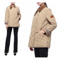 [버버리] 22FW 여성 다이아몬드 퀼팅 자켓 (8021468_HONEY_22F)