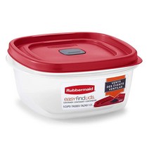 Rubbermaid 이지 파인드 리즈 식품 보관 및 정리 용기 뚜껑 포함 5컵 용량 레이서 레드, 1개