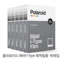 폴라로이드 B&W i-Type 흑백 필름 사은품 증정, 40매입