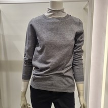 올리비아로렌 [배색 터틀넥 니트티] 레이어드 무드로 간절기 활용하기 좋은 부드럽고 멋스러운 여성 니트 VOBBLXS1121