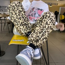 주니어트레이닝바지 호피 위 바지남자 트렌드 고가 건달카리스마 조거 흐름 아메카지스타일 HIPHOP 튀기다 3679160439