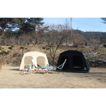 [캠핑월드마켓] 더쉘터아웃도어 벙커원 면 이너텐트 4인 5인 결로 방수 UV차단텐트, 블랙