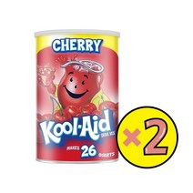 쿨 에이드 슈가 스위튼드 체리 파우더 소프트 드링크 믹스 6팩 63oz 2개 Kool-Aid