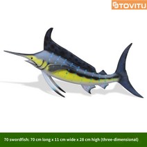 스토비투 대형 장식용 참치 황새치 돛새치 모형 간판 모조 소품, 청새치 70cm(입체형)
