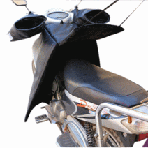 별파워 오토바이 방수 방한커버+장갑 세트 혼다 pcx125 야마하 nmax125 커브드 바이크 전용, 블랙+반사 토시