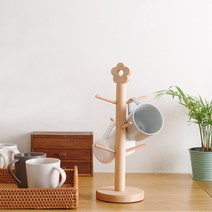 원목 우드 컵걸이 컵꽂이 커피잔 머그컵 정리, 원목컵걸이3단