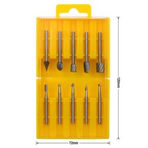 10 피스 3x6mm HSS CNC 공구 그라인더 액세서리 텅스텐 카바이드 커터 로터리 파일 목공 밀링 커터 연마 헤, 01 1 set