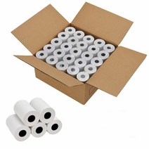 RyhamPaper 열 영수증 용지 감열지 5.7cm x 5.7m2 1/4인치 165피트 Pos 신용 카드 롤 프린터 50롤 금전 등록기, 2 1/4 x 50, 50 Rolls