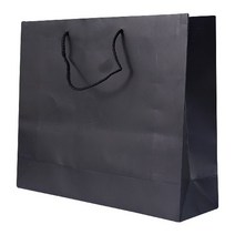 종이가방 코팅 블랙 무지 고급 종이 쇼핑백 (50장), (왕왕대_55x40 15)_(50장)