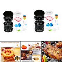 핫도그튀김기 치킨튀기기 13Pcs 에어 프라이어 Airfryer 액세서리 키트 핫도그 금형 꼬치 랙 4.5L-5.2L 용, 02 7in