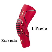 종아리 근육 햄스트링 허벅지 파열 테이핑 보호대 새로운 성인 무릎 패드 자전거 사이클링 보호 무릎 농구, 니 레드 1pc, xxxl