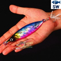 SW피싱 빅게임 풀옵션 메탈지그 야광 대방어 부시리 농어 대삼치 대구 지깅 낚시 롱샷 루어 롱지그, 블루 150g