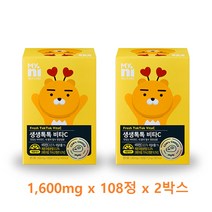 생생톡톡 비타C 씹어먹는 비타민C 어린이 키즈 아이 유아 청소년 성인 비타민씨 카카오프렌즈 108정x 2박스