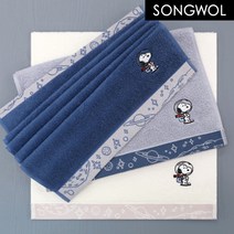 송월타월 스누피 스페이스 수건, 10장, 청회색
