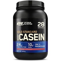 영국 옵티멈 뉴트리션 Optimum 100% 카세인 프로틴 파우더 with 아연 마그네슘 딸기맛 924g, 1팩