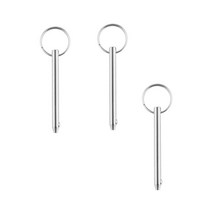 THE WAROOM SHOP 데크 힌지 마운트 퀵 릴리스 핀 비미니 탑 6.3x95mm 스테인레스 스틸 3 개, 316 스테인레스 스틸, 실버