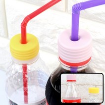 음료 생수 패트 뚜껑 캡 빨대꽂아쓰는 실리콘 빨대병뚜껑 2P, 2개