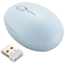 옴 전기 조용한 무선 마우스 BlueLED S 크기 항균 블루 PC-SMW01BS3SR-A 01-3987 OHM