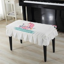 의자 카바 귀여운 레이스 프린팅 패브릭 가구 덮개 북유럽 프린팅 피아노 의자 스툴 다용도, 아기 코끼리