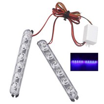 LED경광등 경광봉 신호봉 주차스토퍼 1 쌍 경찰 조명 led 스트로보 조명 성 노출증 자동 플래시 스트로보 스코프 스트로보 조명 비상 경고등 주차 신호등 77, 푸른, 4 주도