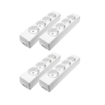 우너스 노출 콘센트 나사형 4구 백색, 227mm, 8개