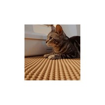 고양이 화장실 모래 사막화방지 발판 엠보싱매트 5color (S M L), 그레이