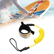 서핑보드 부표 스킴보드 패들보드 핸드 로프 스트랩 신축성 있는 편안한 서핑 보드 가죽 끈 스키보드용, YELLOW, 01 Yellow