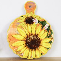 하루아홈 앤틱 도자기 냄비받침 인테리어 벽장식, 노을해바라기, 1