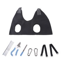 강아지미용해먹 고양이 셀프 발톱 미용 해먹 거치대 손질 애완 동물 손톱 클립 트리밍 개, 검은 양복, m