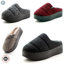 [키높이 퍼안감] 가볍고 발볼편한 겨울 착화감좋은 여성 따뜻한 보아털 방한 신기좋은 슬리퍼 실내화 5cm