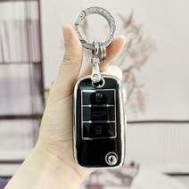 3 버튼 TPU Roewe RX5 MG3 MG5 MG6 MG7 MG ZS GT GS 350 360 750 자동차 플립 키 케이스 커버 셸 프로텍터 열쇠가없는 액세서리, 보여진 바와 같이, A-블랙 키체인