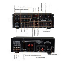 진공관앰프 미니 진공관 포노앰프 오디오 파워 앰프 블루투스 HiFi 스피커 2000W 12V AV 원격 제어 USB 디, 02 220V
