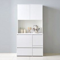 아트박스/필웰 필웰 데이아 광파오븐 렌지대 수납장세트(완전수납) RZ9477, 화이트