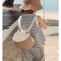 그린크레파스 다용도 감성 라탄 가방(자전거 인테리어 패션용), 1개