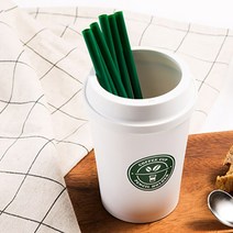 카페용품 빨대꽂이 디스펜서 스트로우 커피스틱, 블랙_화이트