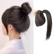묶음머리 뒤통수 머리뽕 포니테일 가발 뒷머리 헤어, 1, 다크브라운, 본상품선택