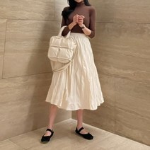 (여리여리핏/하비추천) 사계절 만능 레이어드 주름 롱 스커트 주름스커트