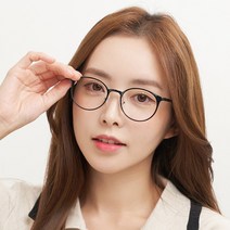 룩스토어 7g 초경량 동글이 뿔테안경 블루라이트차단 변색렌즈 청광안경 자외선차단 전자파차단
