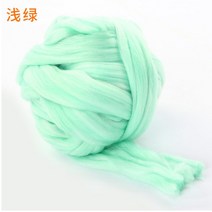 자이언트얀 벨벳 뜨개실 망고실 1kg Super Chunky Wool Yarn Arm Knitting Roving Crocheting Sewing Blank, 23 Light Green