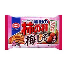 일본 카메다 카키노타네 감씨 과자 저염 매실맛 2종류 164g